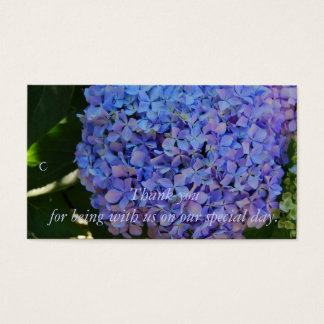 Blue Hydrangea Gracias etiqueta de regalo