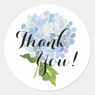Blue Hydrangea Gracias Pegatinas
