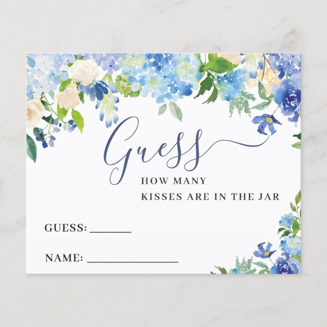 Blue Hydrangea Green adivina cuántas cartas de jue (Frente)