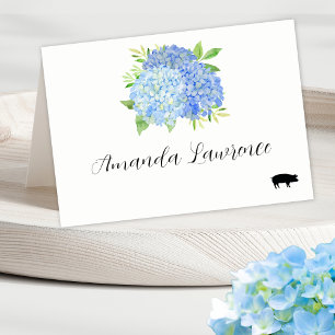 Blue Hydrangea Nombre de las tarjetas de opción de