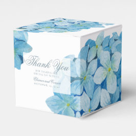 Blue Hydrangea Sofisticada Caja de Favor de Bodas
