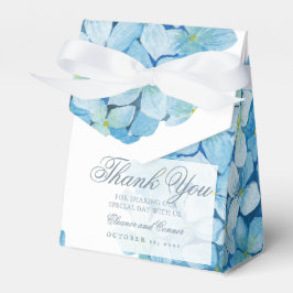 Blue Hydrangea Sofisticada Caja de Favor de Bodas
