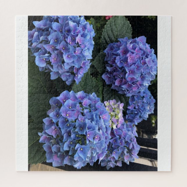 Blue Hydrangea Zigsaw Puzzle (Vertical)