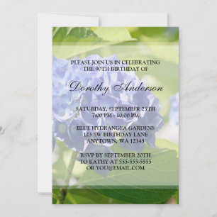 Blue Hydrangeas 90a invitaciones para fiestas de c