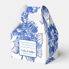 Blue Hydrangeas Colección Caja de Favor Personaliz