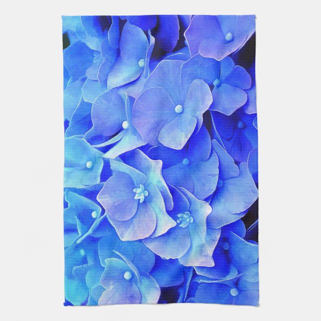 Blue Hydrangeas Kitchen Toalla (Vertical)