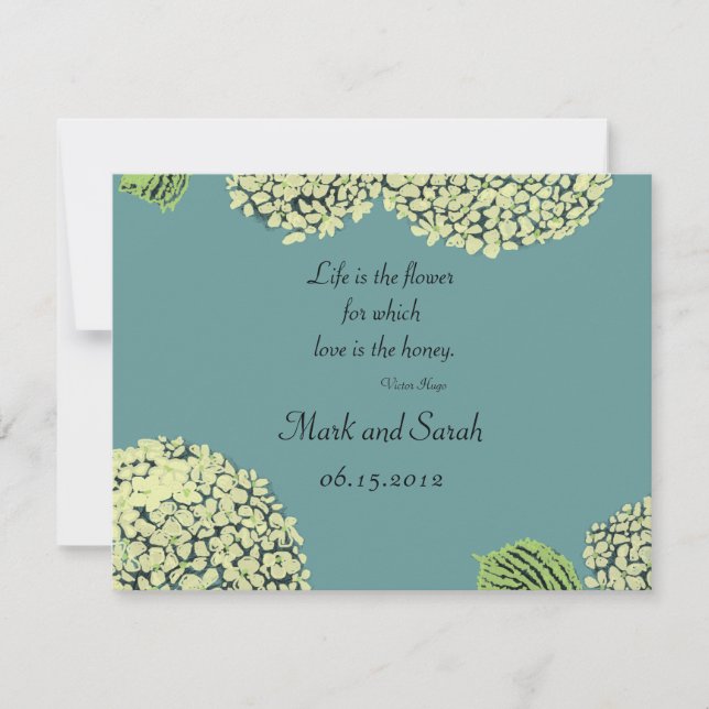 Blue Hydrangeas RSVP (Anverso)