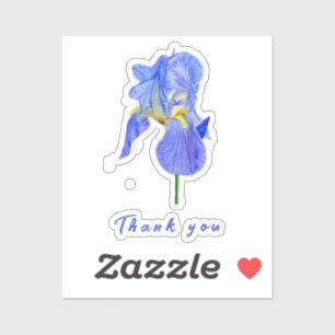 Blue Iris Gracias Pegatina Vinyl