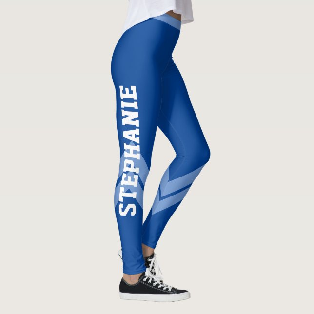 Blue King Sky White Moda moderna Leggings (Derecha)