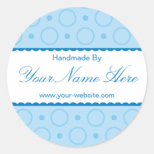 Blue Lace Handmade Por Pegatinas Personalizados