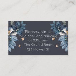 Blue Leaves Flor Blanca Recepción de Bodas Moderna