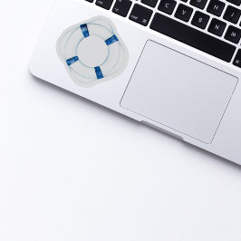 Blue Life Buoy Monogramed Vinyl Pegatina