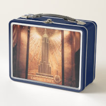 Blue Lunch Box con Empire State Building Photo