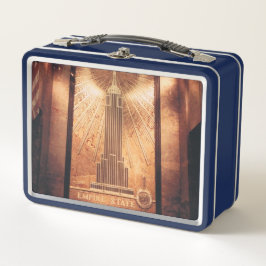 Blue Lunch Box con Empire State Building Photo