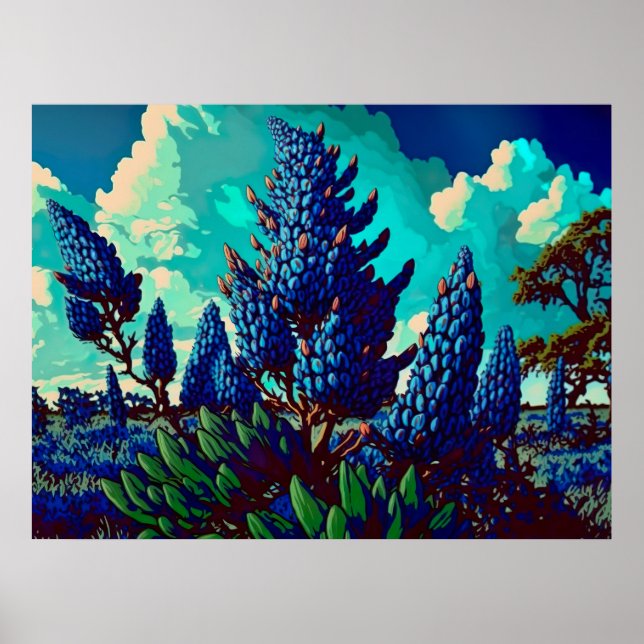Blue Majesty : Impresión de Poster en Bluebonnet d (Frente)