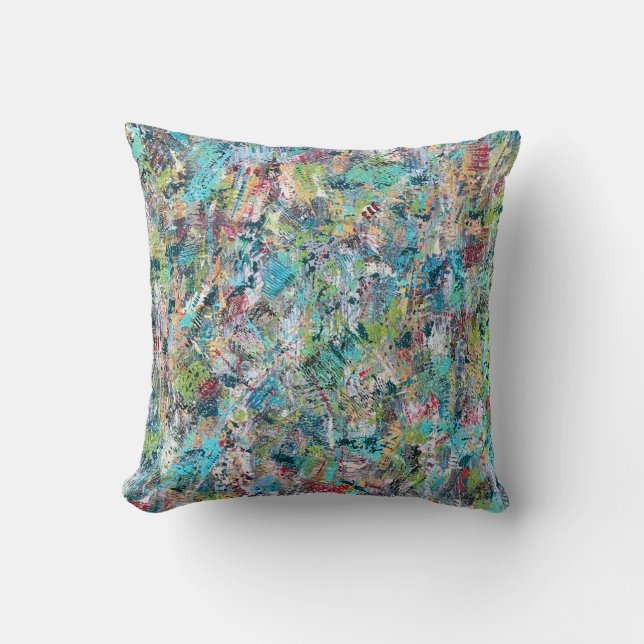 Blue Meadow 16 x 16 Cojín decorativo Poly (Anverso)