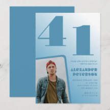 Blue Men Gradiente de fotografía 41ª invitaciones