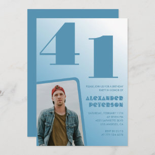 Blue Men Gradiente de fotografía 41ª invitaciones