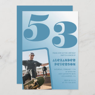 Blue Men Gradiente de fotografía 53 invitaciones d
