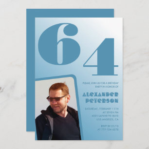Blue Men Gradiente de fotos invitaciones para el 6