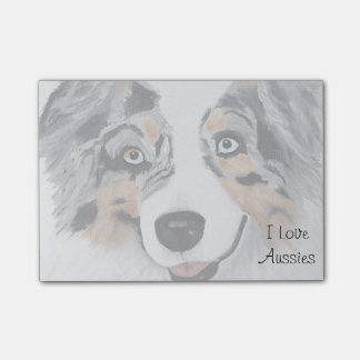 Blue Merle Australian Shepherd 50 Notas pegajosas