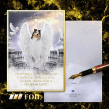 Blue Merle Collie Angel - Tarjeta de Relieve metal