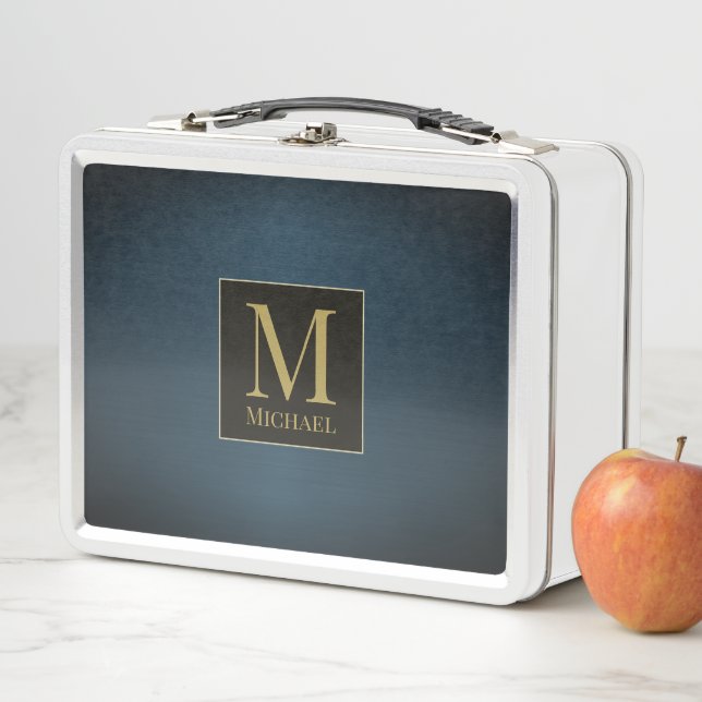 Blue Metallic Metalizado Lunch Box (In situ)