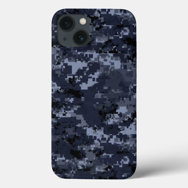 Blue Military Camo Xtreme Tough iPhone Funda 6/6s (Reverso)