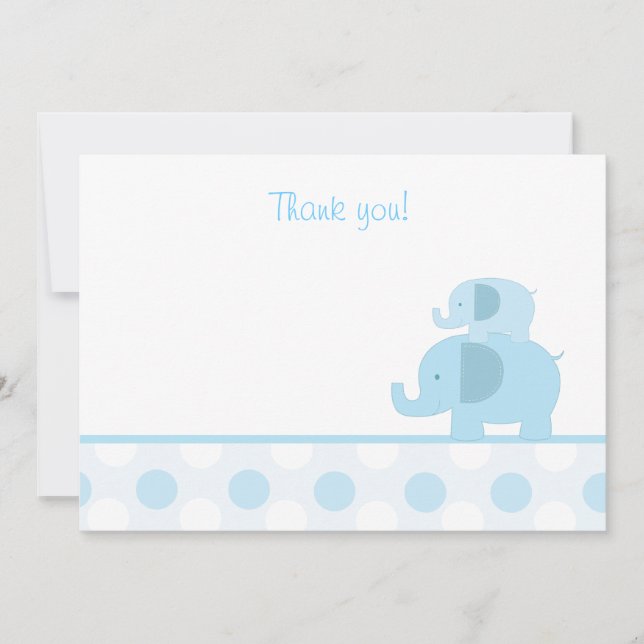 Blue Mod Elephant Flat Gracias notas (Anverso)