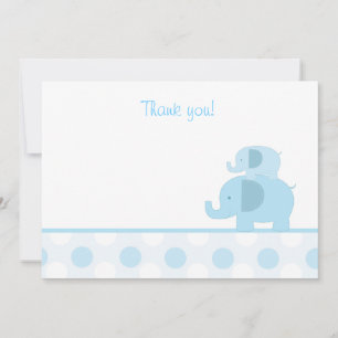 Blue Mod Elephant Flat Gracias notas