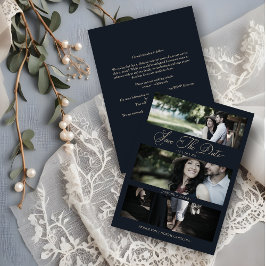 Blue Modern 3 Wedding Engagement Photos Collage