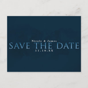 Blue Modern Chic GUARDA LA FECHA Tarjeta de compro