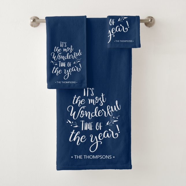 Blue Modern Christmas Typography Personalized (In situ)