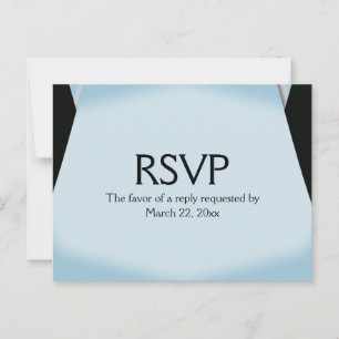 Blue Modern Save the Date Menu RSVP