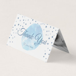 Blue Moon Stars Books Baby Shower Gracias Tarjeta