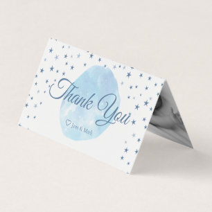 Blue Moon Stars Books Baby Shower Gracias Tarjeta