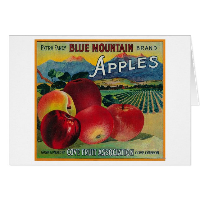 Blue Mountain Apple Crate LabelCove, OR (Anverso (Horizontal))