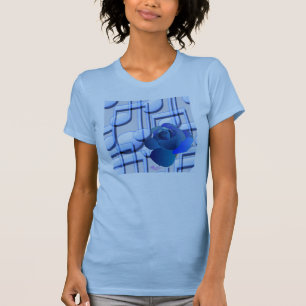 Blue Music Notes & Blue Rosa Fine Jersey T-Shirt