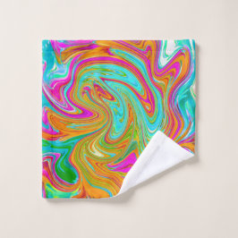 Blue, Naranja y Hot Pink Groovy Resumen retro