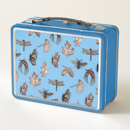 Blue Nature Print Lunch Box