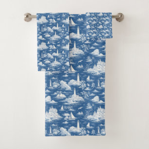 Blue Nautical Toile de Jouy