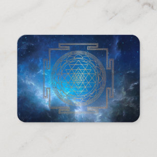 Blue Nebula Sri Yantra - Tarjeta de visita