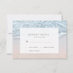 Blue Ocean & Sandy Beach Wedding RSVP