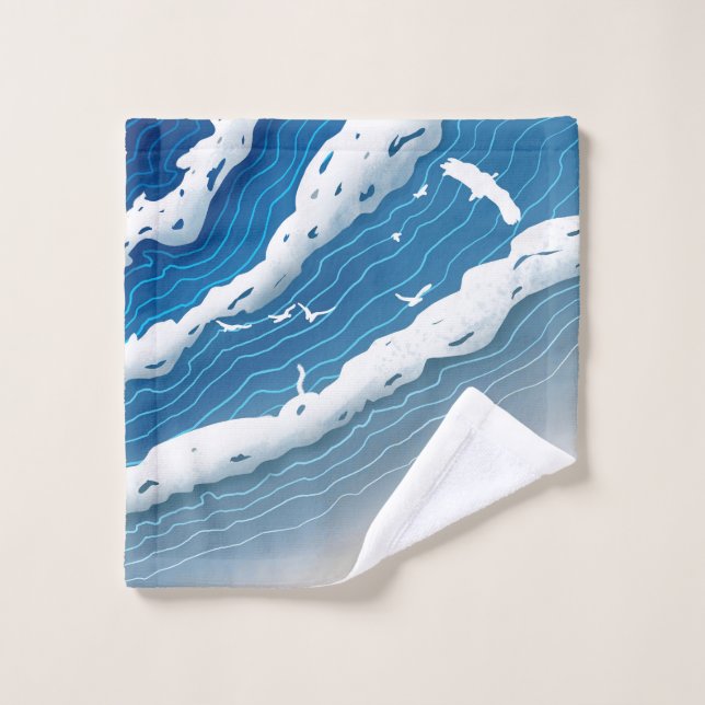 Blue Ocean Waves Canvas Art  (Toallita)