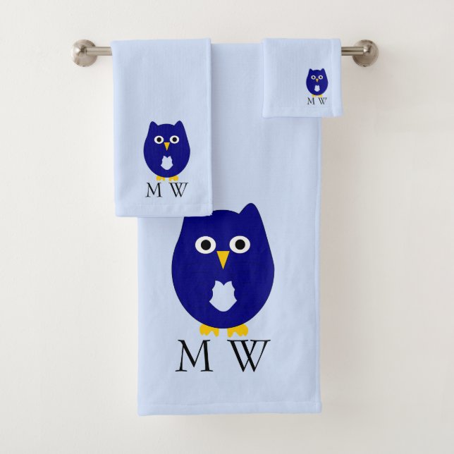 Blue Owl Design Monogrammed (In situ)