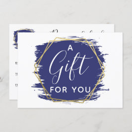 Blue Paint Stroke y tarjeta de certificado de oro 