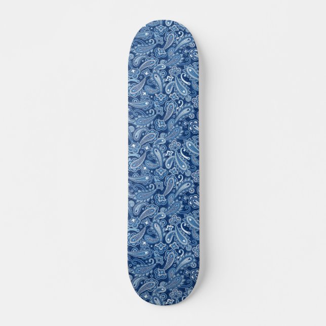 Blue Paisley Skateboard (Anverso )