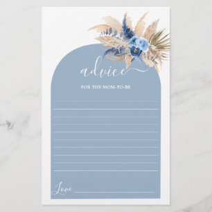 Blue Pampas Grass Advance para Mamá Ser Tarjeta