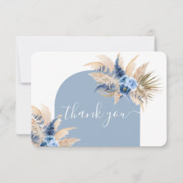 Blue Pampas Grass Boy tarjeta de agradecimiento