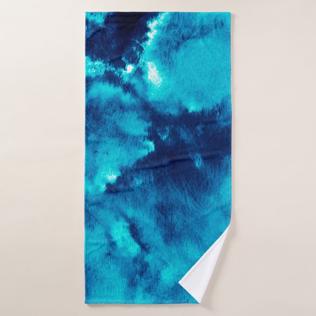 Blue Phantom Fashion Patterns Dirty Plash Watercol (Toalla de baño)